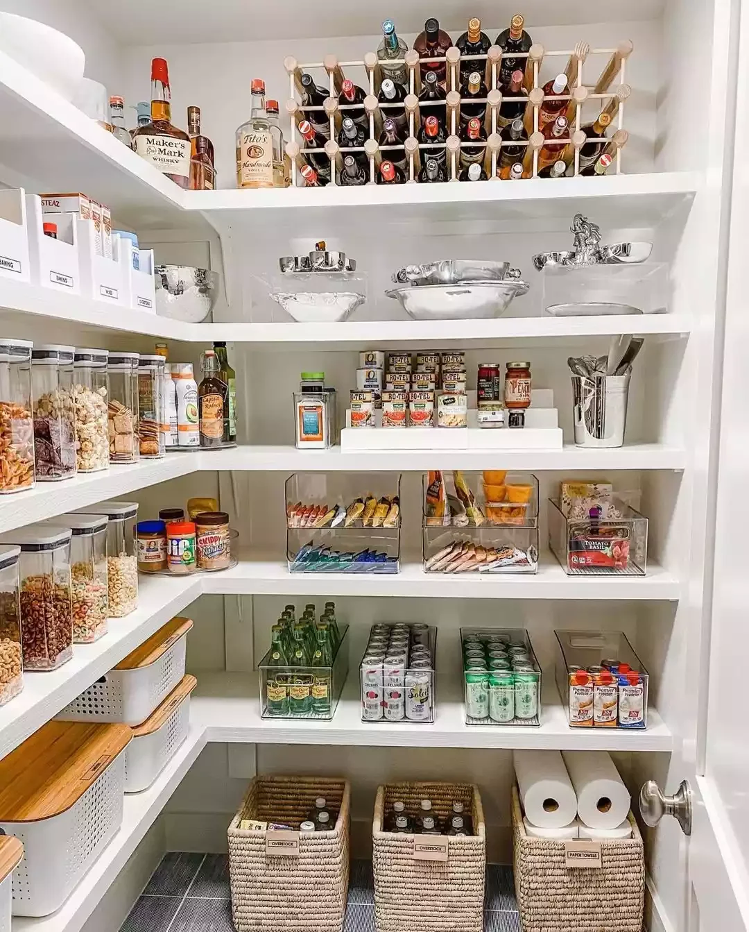 37 Corner Pantry Ideas to Transform Your Kitchen Storage Categorized Bins