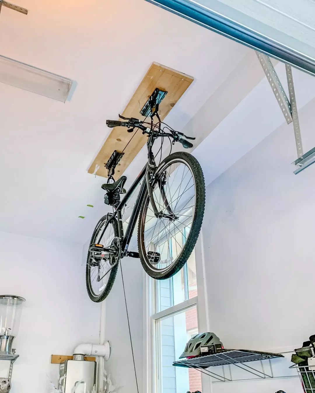 52 Creative DIY Garage Organization Ideas That Transform Your Space Ceiling-Mounted Bike Rack