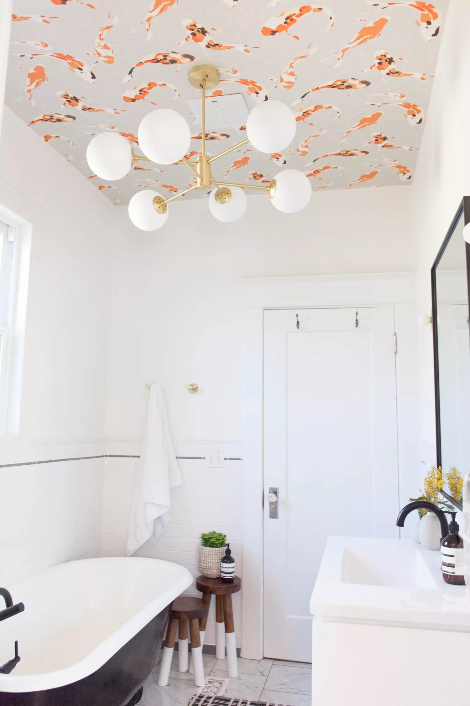 44 Bathroom Accent Wall Ideas That Completely Transform Ceiling Wallpaper Accent