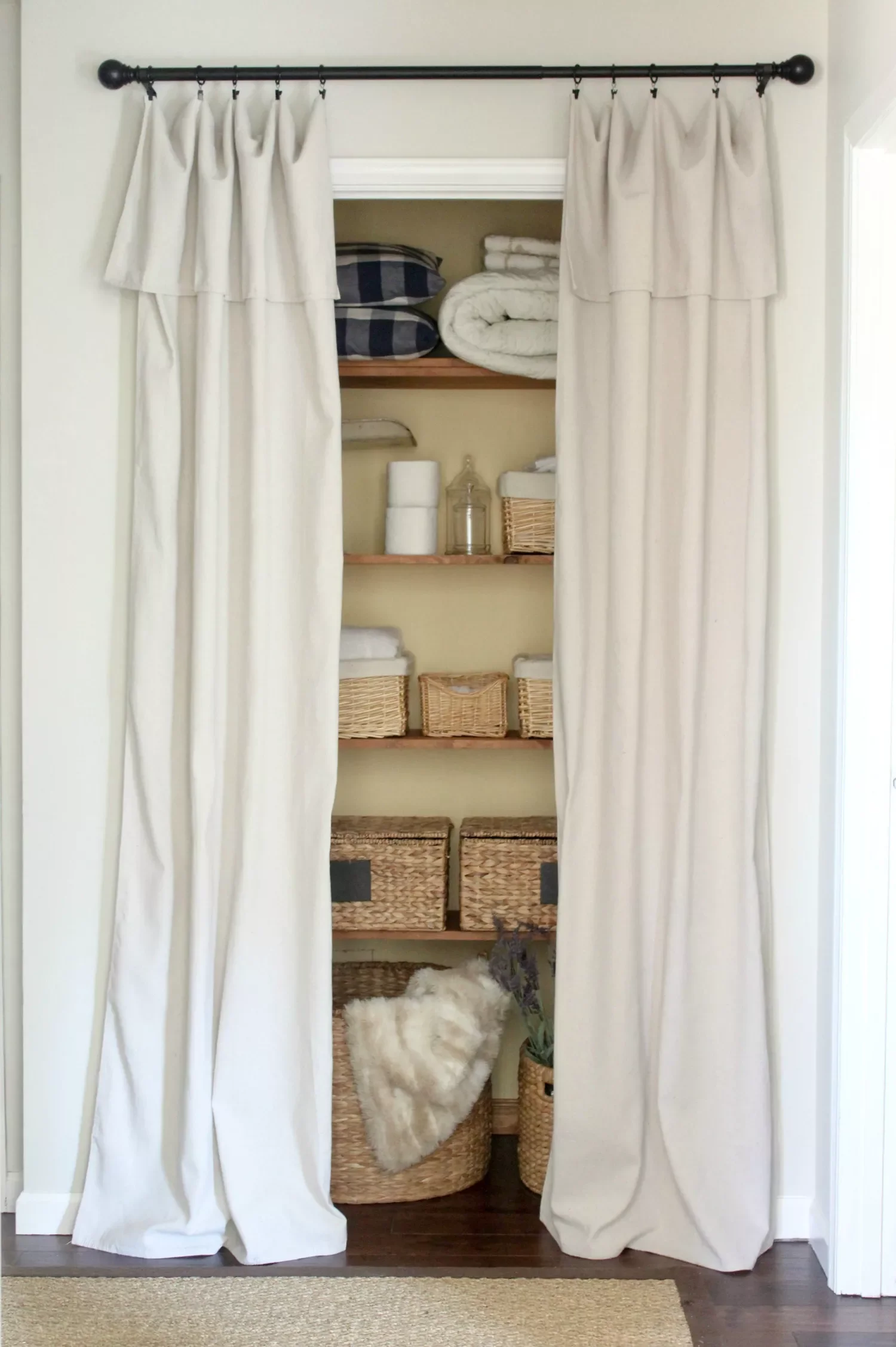 21 Gorgeous Closet Curtain Ideas That Instantly Hide Your Clutter Celebrate Neutrals