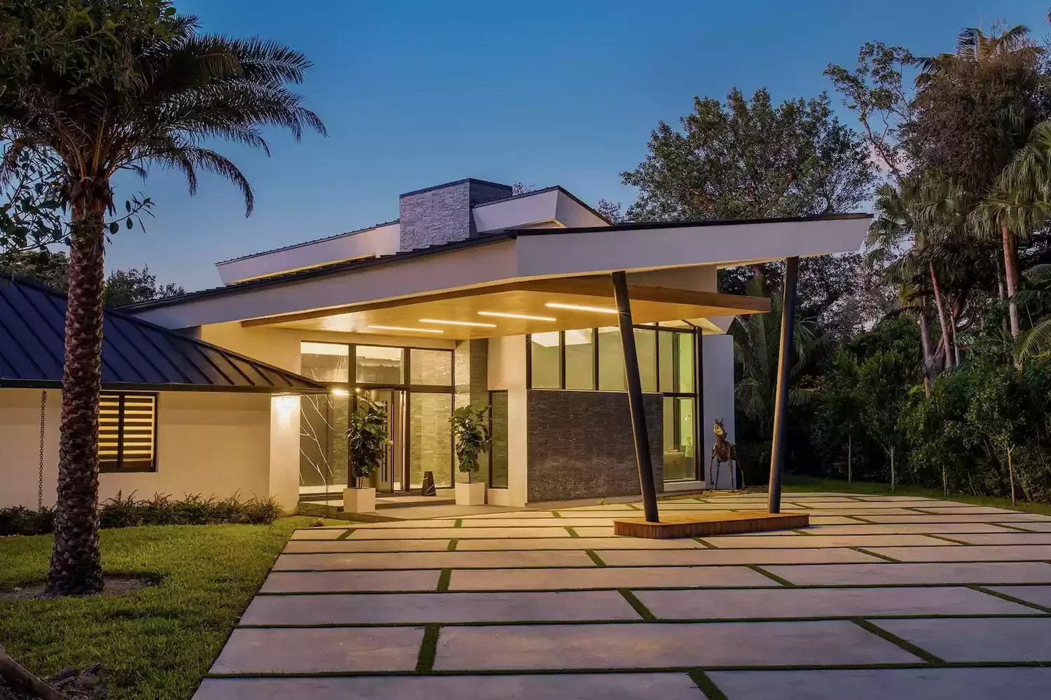 Cement Pavers and Grass
