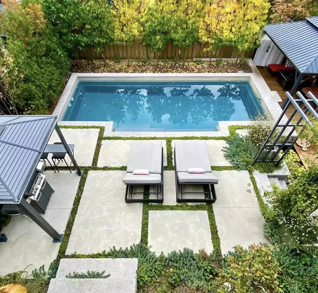 75 Stunning Backyard Pool Ideas That Will Transform Your Outdoor Space 14 Central Pool Steps