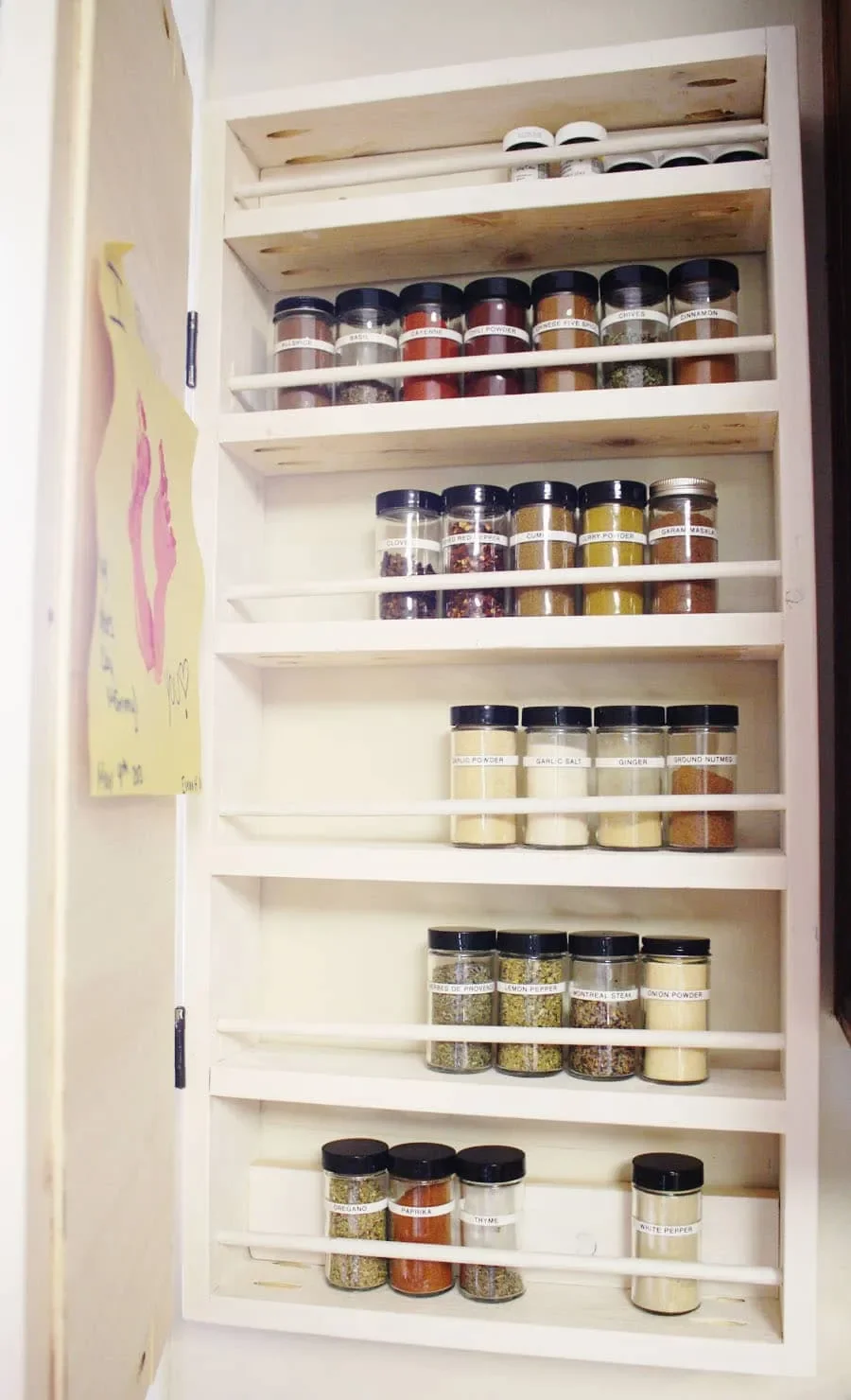 20 Creative DIY Spice Storage Solutions to Transform Your Kitchen Organization Chalkboard Paneled Spice Rack