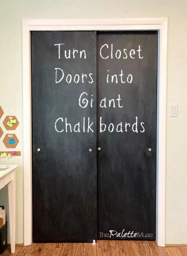 26 Creative DIY Closet Door Makeovers That Transform Your Space 7 Chalkboard Sliding Closet Doors