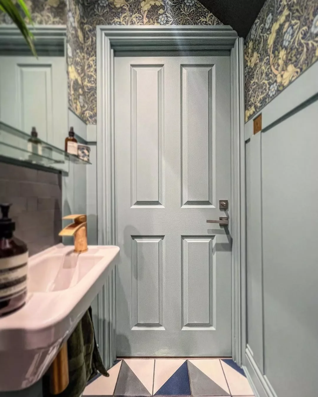 30 Stunning Door Paint Colors That Will Transform Your Home 27 Chalky Blue-Gray