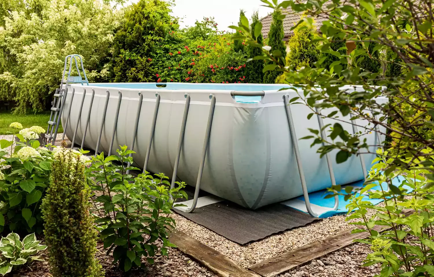 20 Stunning Above-Ground Pool Landscaping Ideas to Transform Your Backyard 4 Channel the English Countryside