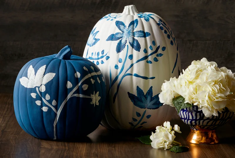 46 Creative Pumpkin Painting Ideas for Fall Home Decor 19 Chinoiserie Pumpkins