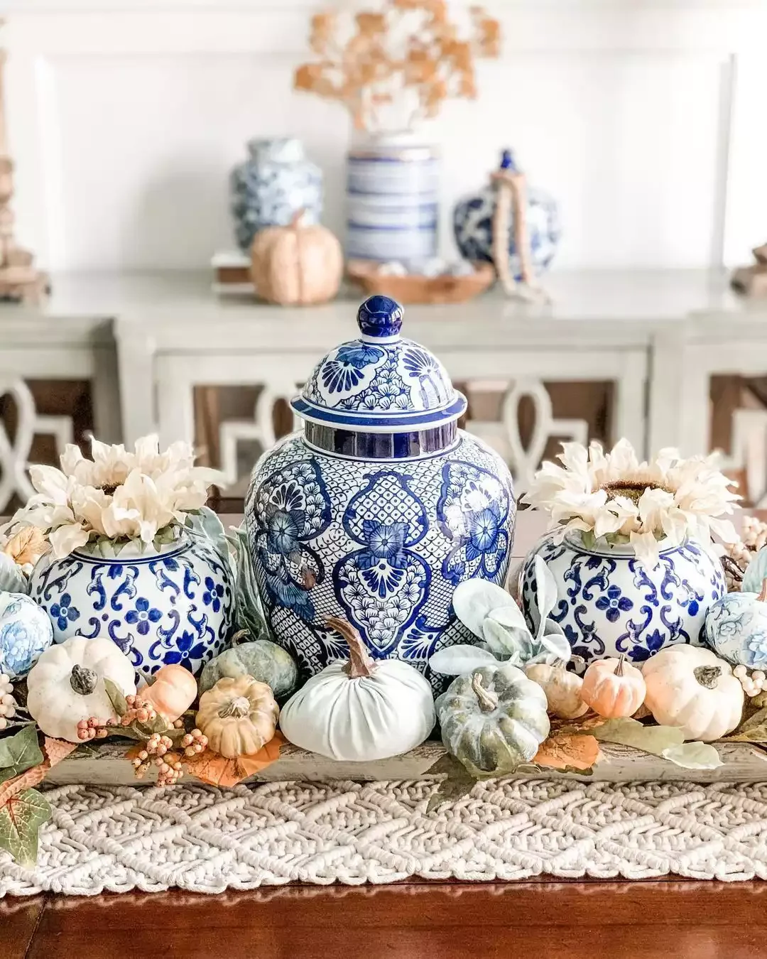 29 Stunning Fall Centerpiece Ideas to Transform Your Seasonal Table 26 Chinoserie-Inspired Centerpiece