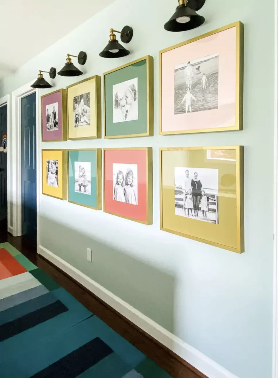 31 Creative Photo Wall Ideas to Transform Your Home 28 Choose Colorful Matting