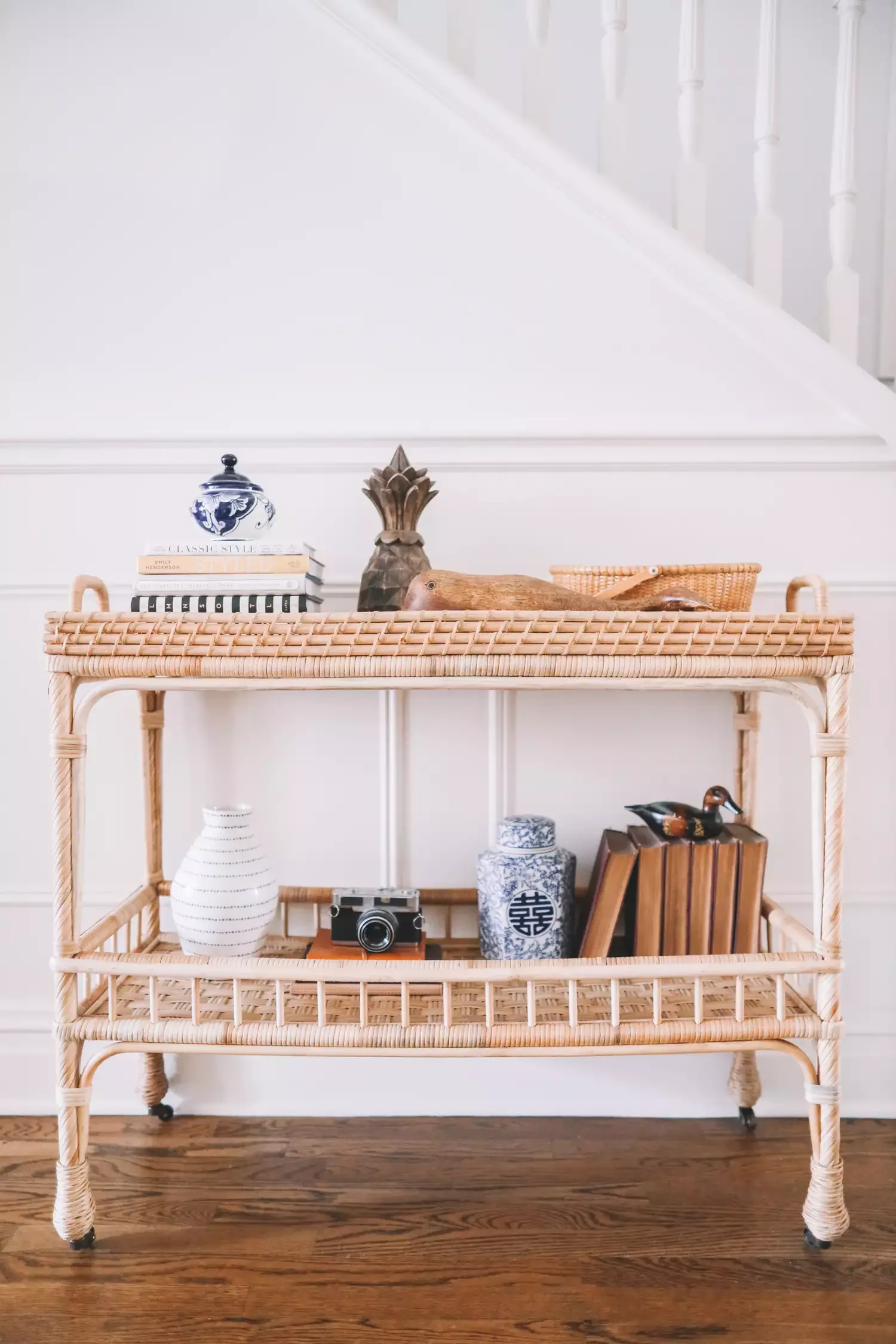 33 Stylish Bar Cart Ideas That'll Transform Your Home Entertainment Game 7 Choose Natural Materials