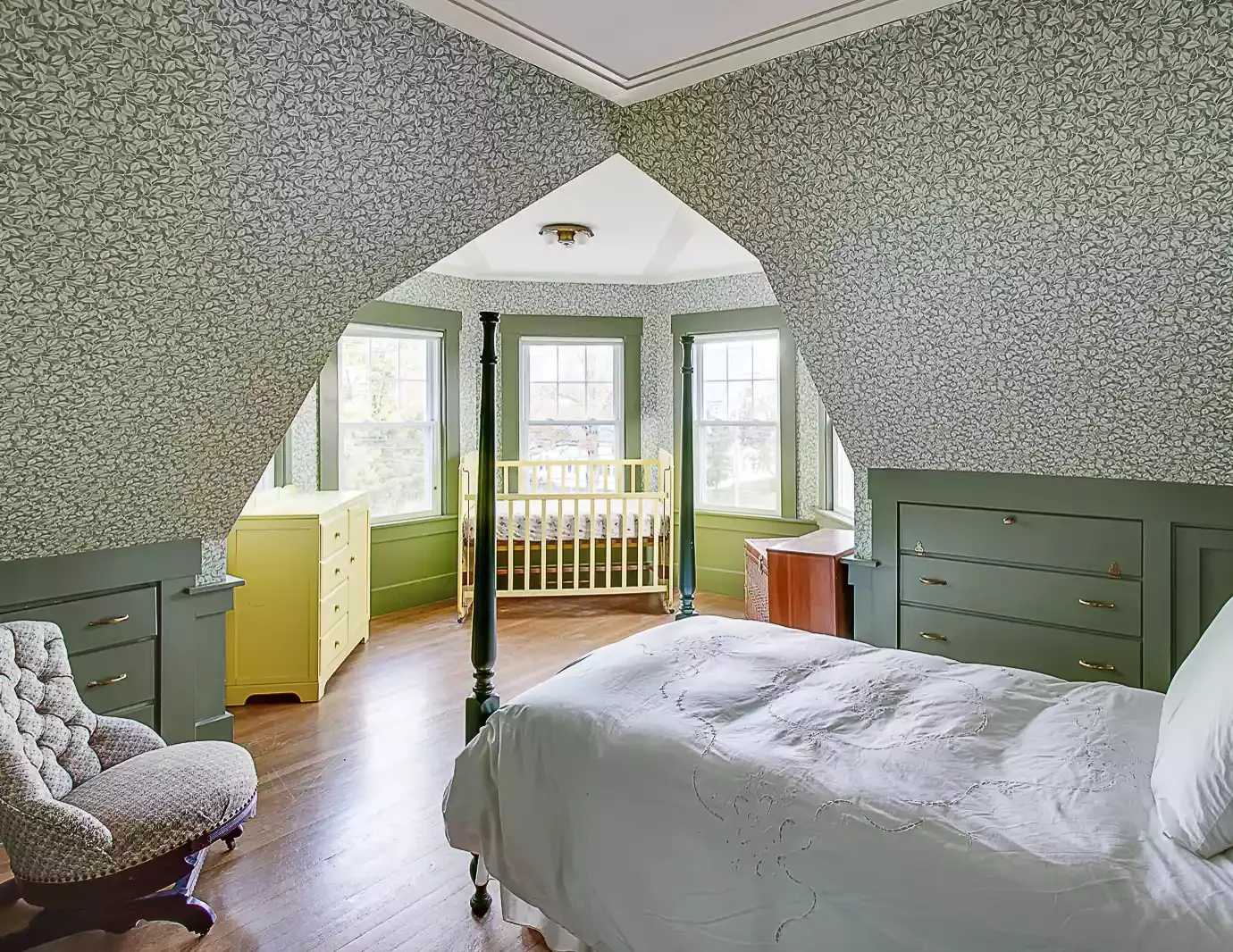 33 Cozy Attic Bedroom Ideas That Will Transform Your Space 25 Choose Tonal Greens