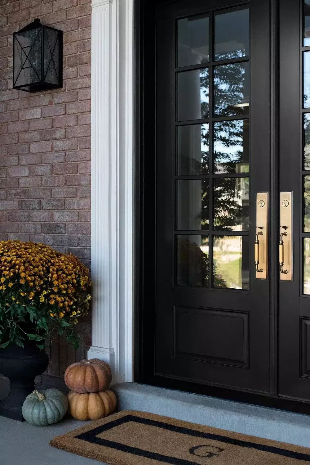 33 Stunning Black Front Door Ideas That Transform Your Home's Entrance Choose a Chic Doormat