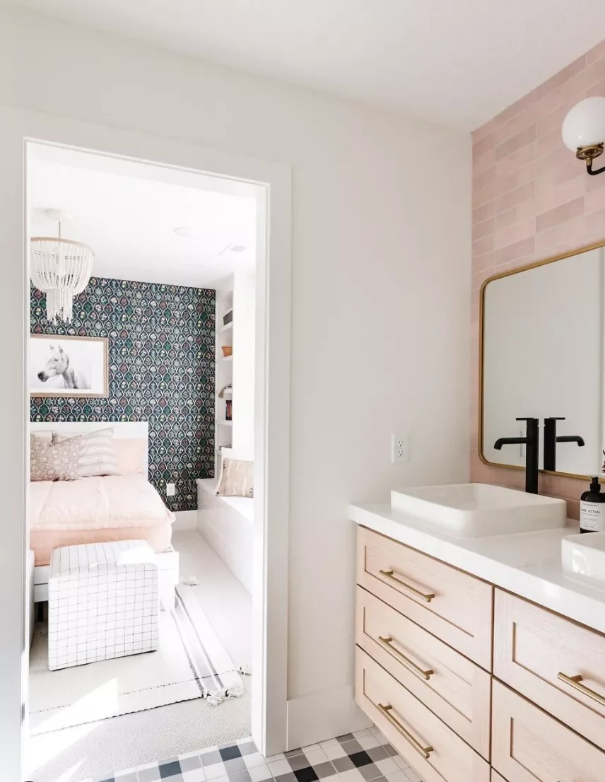 40 Stunning Pink Bathroom Ideas That Balance Playfulness with Elegance 17 Choose a Cute Vanity