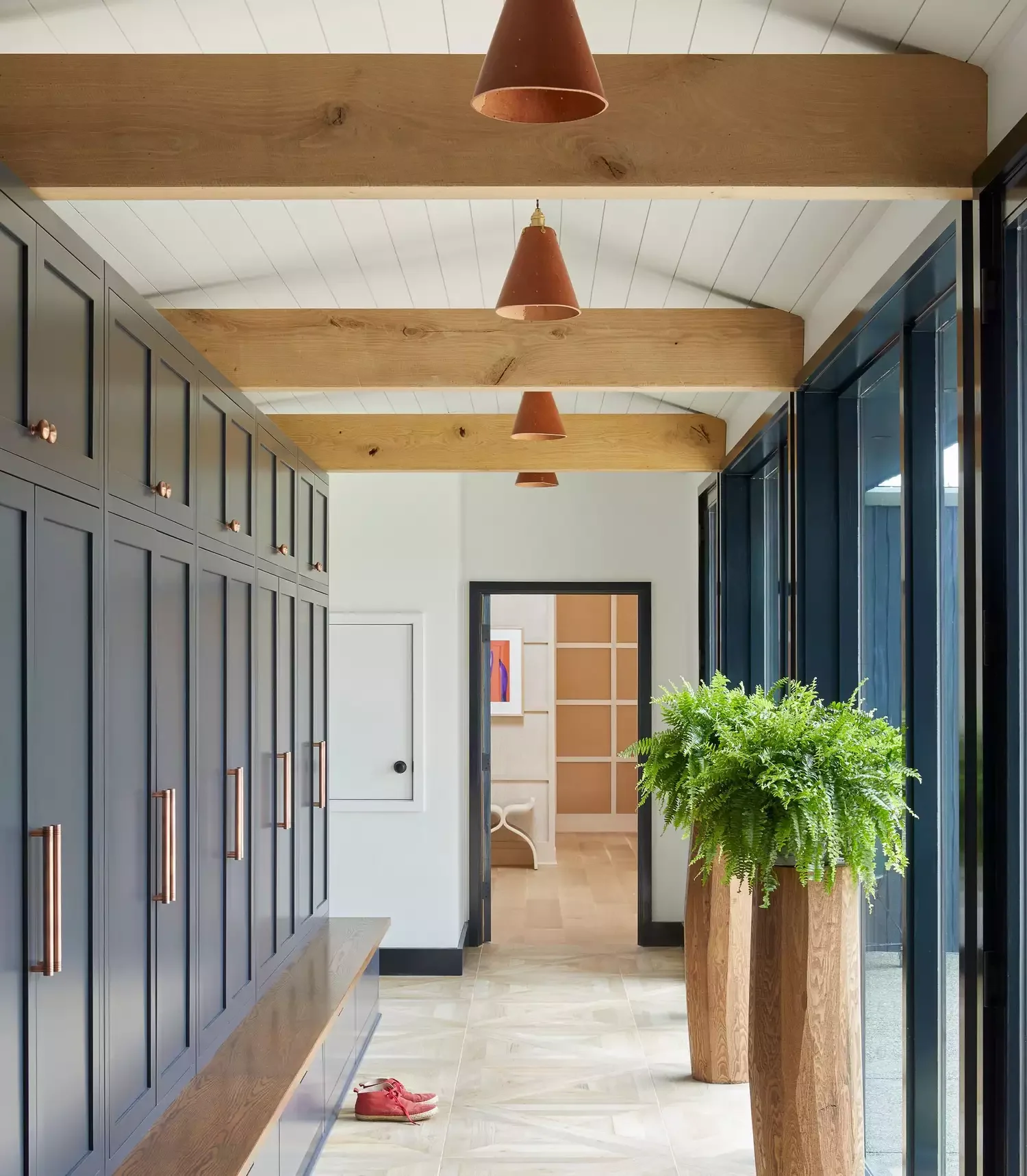 38 Stunning Ceiling Beam Ideas to Transform Your Home 4 Choose a Mudroom