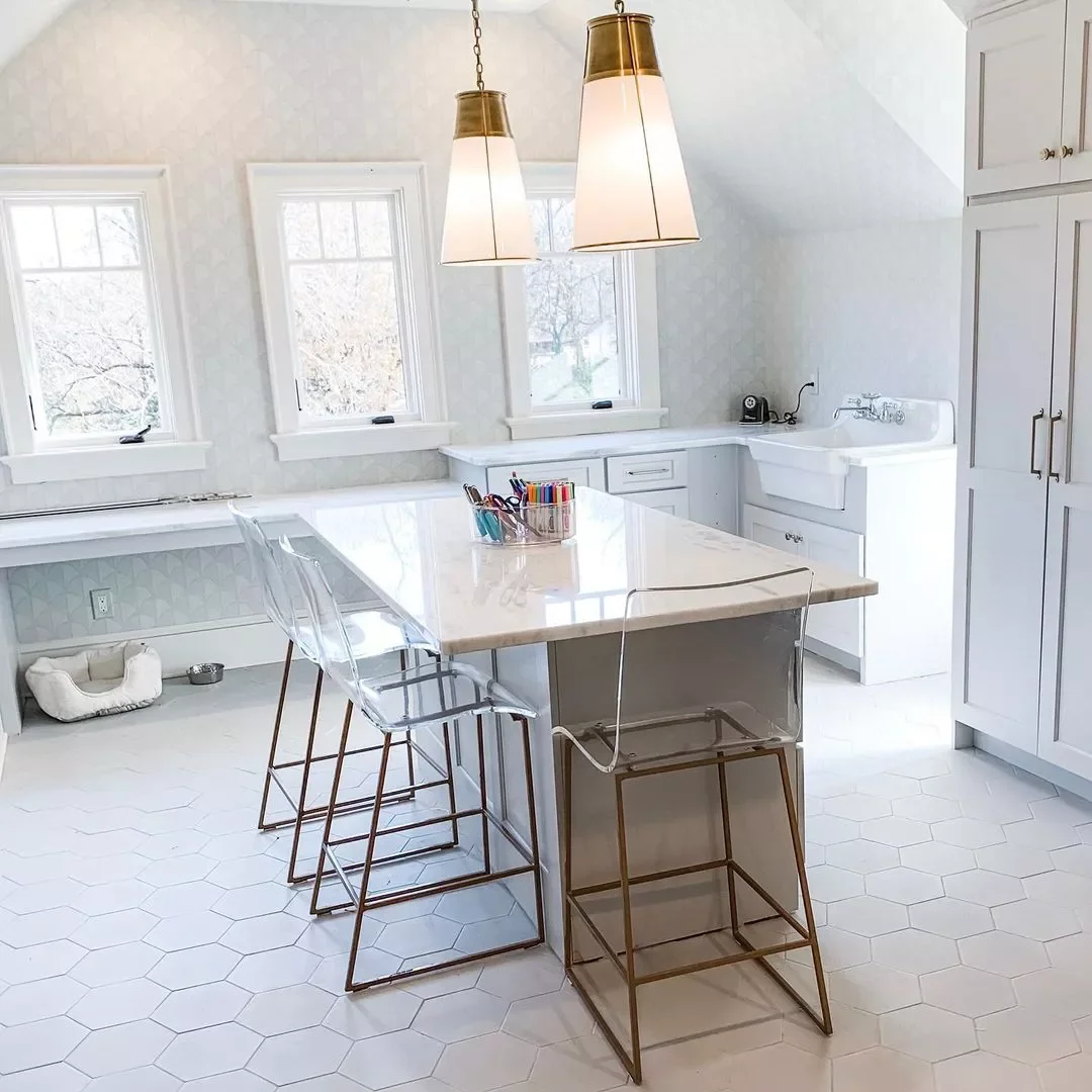 Choose a Neutral Wallpaper in a Multi-Purpose Space