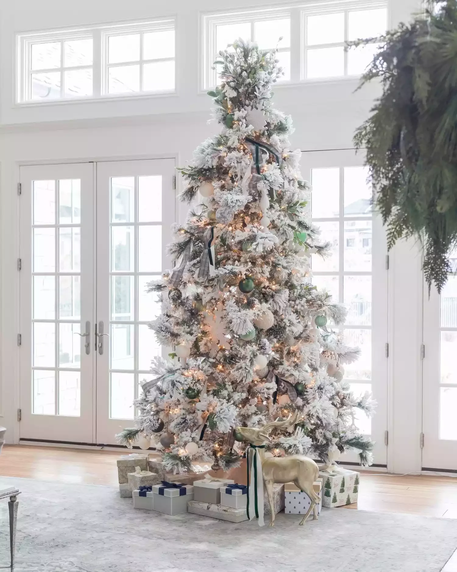 27 Stunning Flocked Christmas Tree Ideas That Transform Your Holiday Decor 17 Choose a Unique Color Scheme