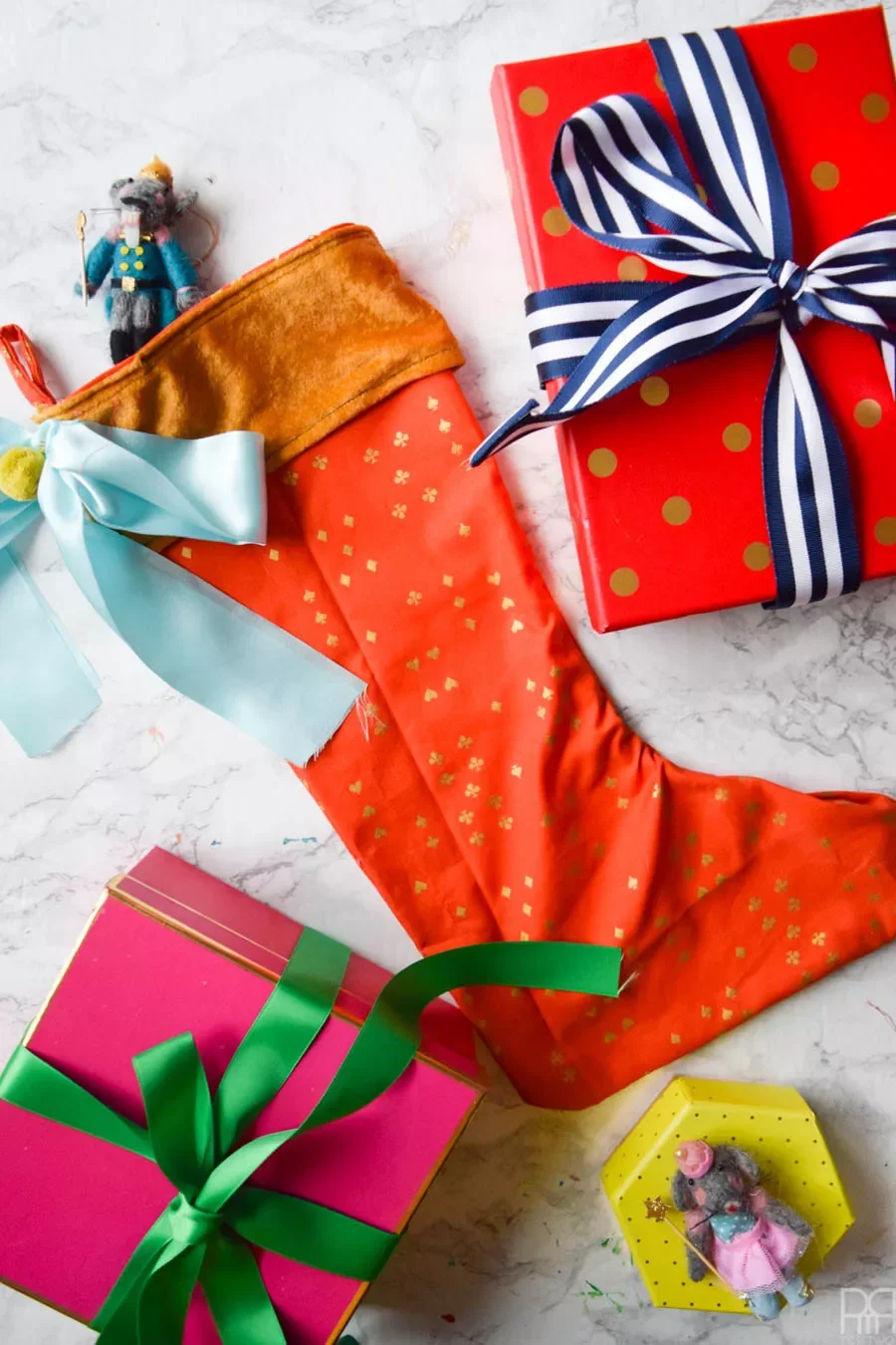 41 Creative DIY Christmas Stocking Ideas That Will Transform Your Holiday Decor 11 Christmas Stockings With a Velvet and Bows