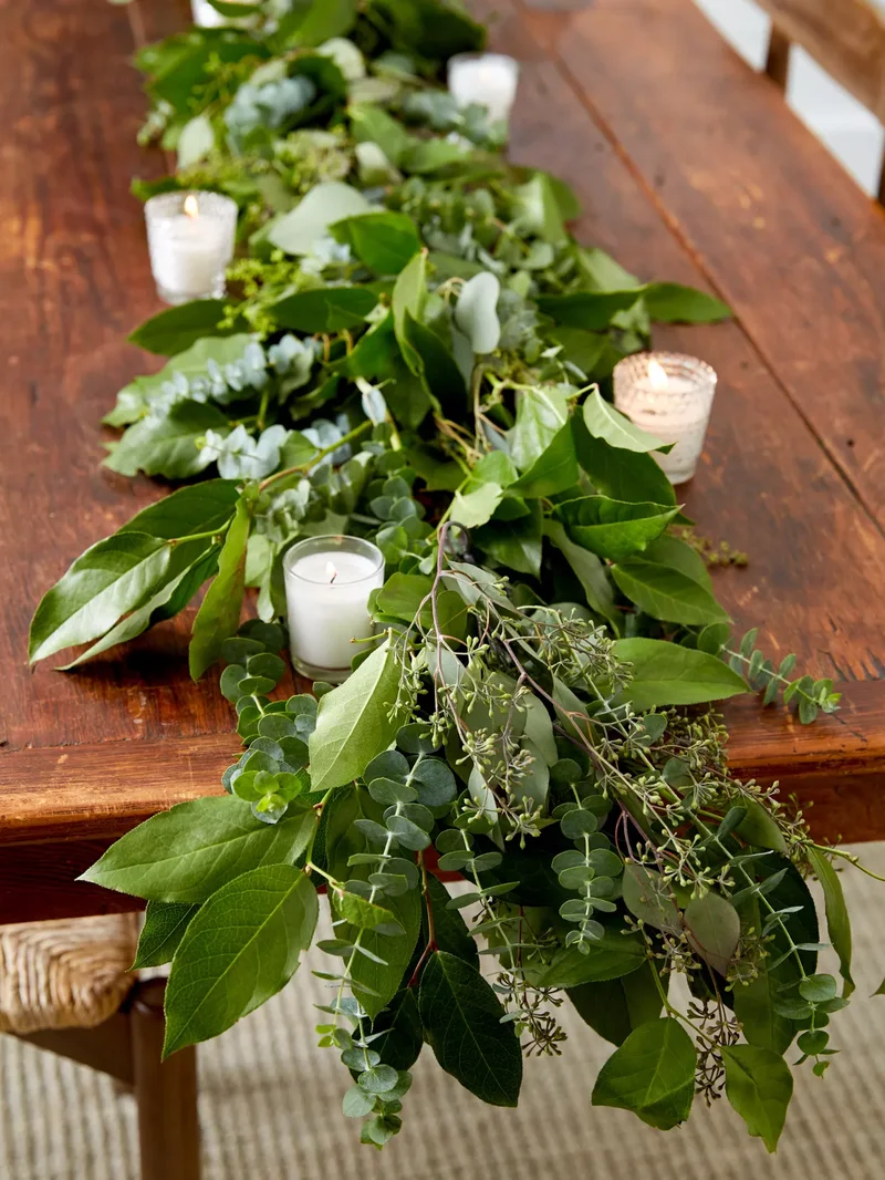 Christmas Table Candle Centerpiece