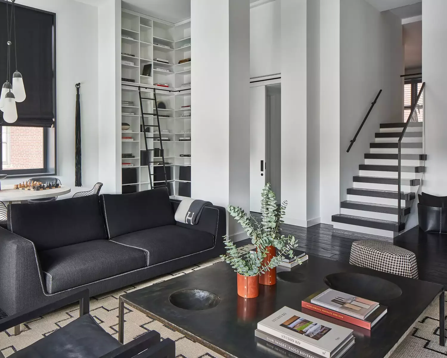 20 Bold Black Staircase Ideas That Will Transform Your Home 2 Chunky Black Stair Treads