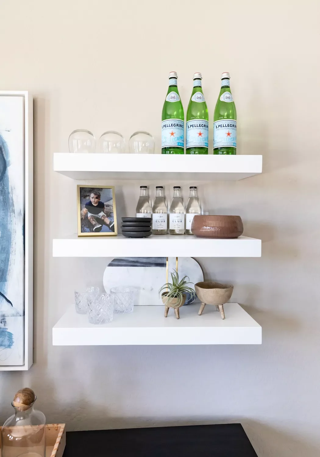 41 Stylish Bar Shelf Ideas That Will Transform Your Home Bar 37 Chunky Floating Bar Shelf