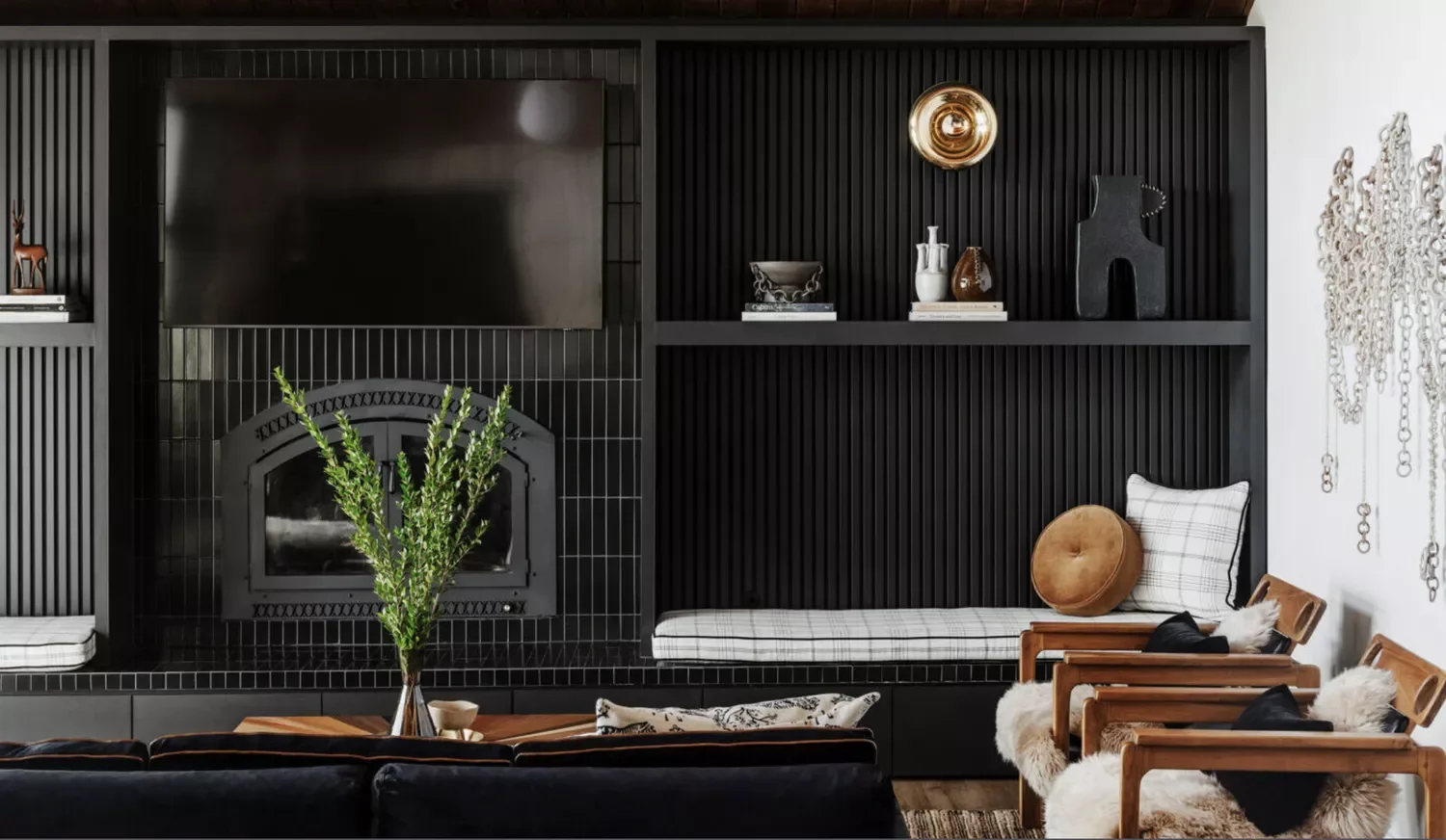 55 Wood Slat Wall Accent Ideas That Make Any Room Look Incredible Clad Fireplace Built-Ins