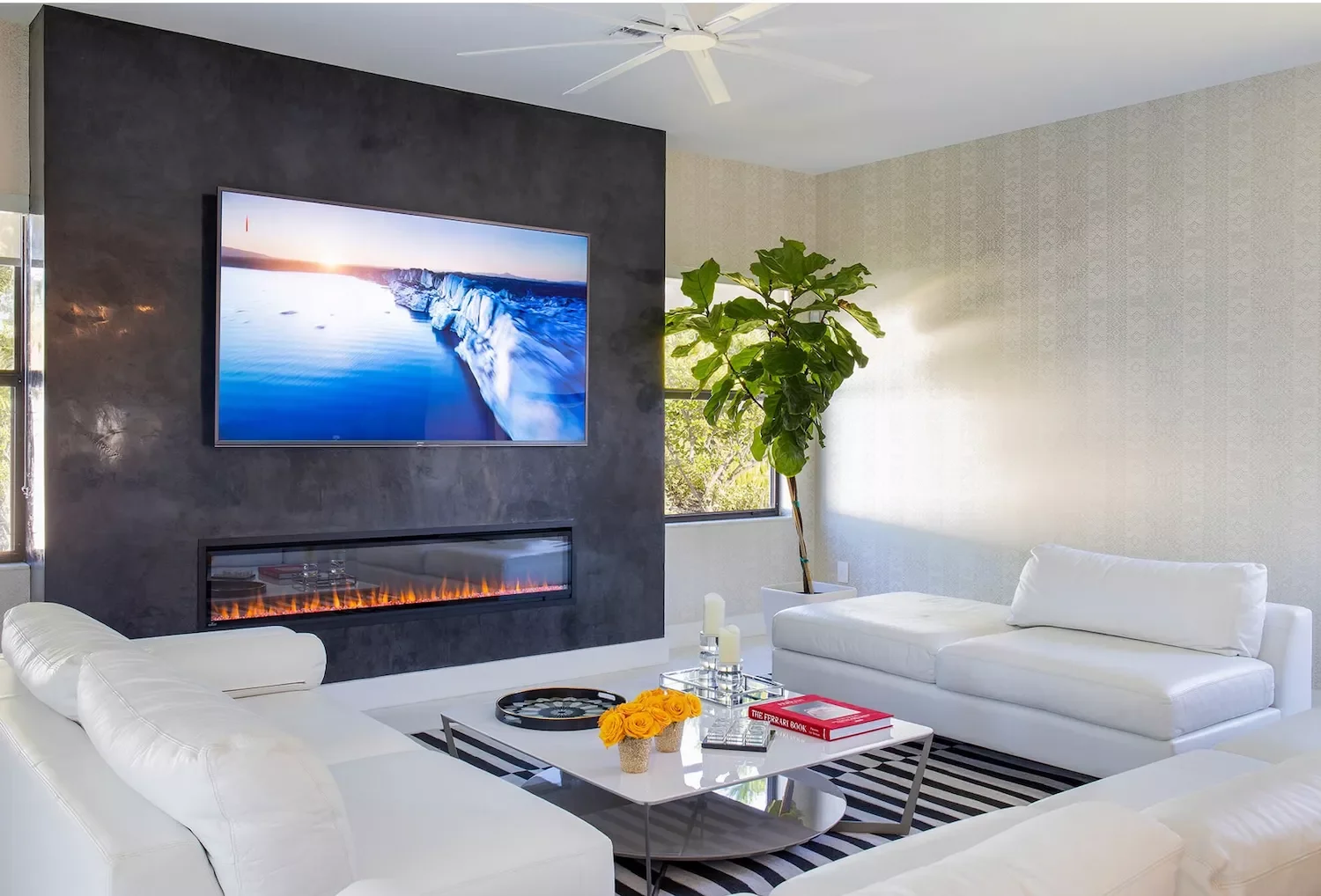 21 Electric Fireplace Ideas That'll Transform Your Living Space 16 Clad a Fireplace Wall in Black