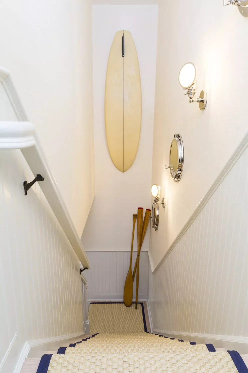 35 Creative Shiplap Half Wall Ideas That Transform Every Room 9 Clad the Stairway