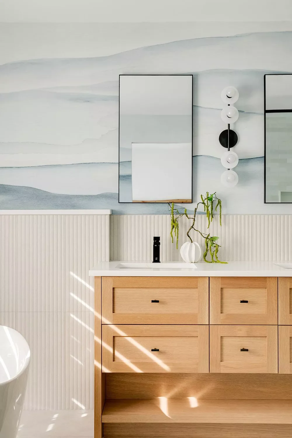 44 Bathroom Accent Wall Ideas That Completely Transform Coastal Wallpaper