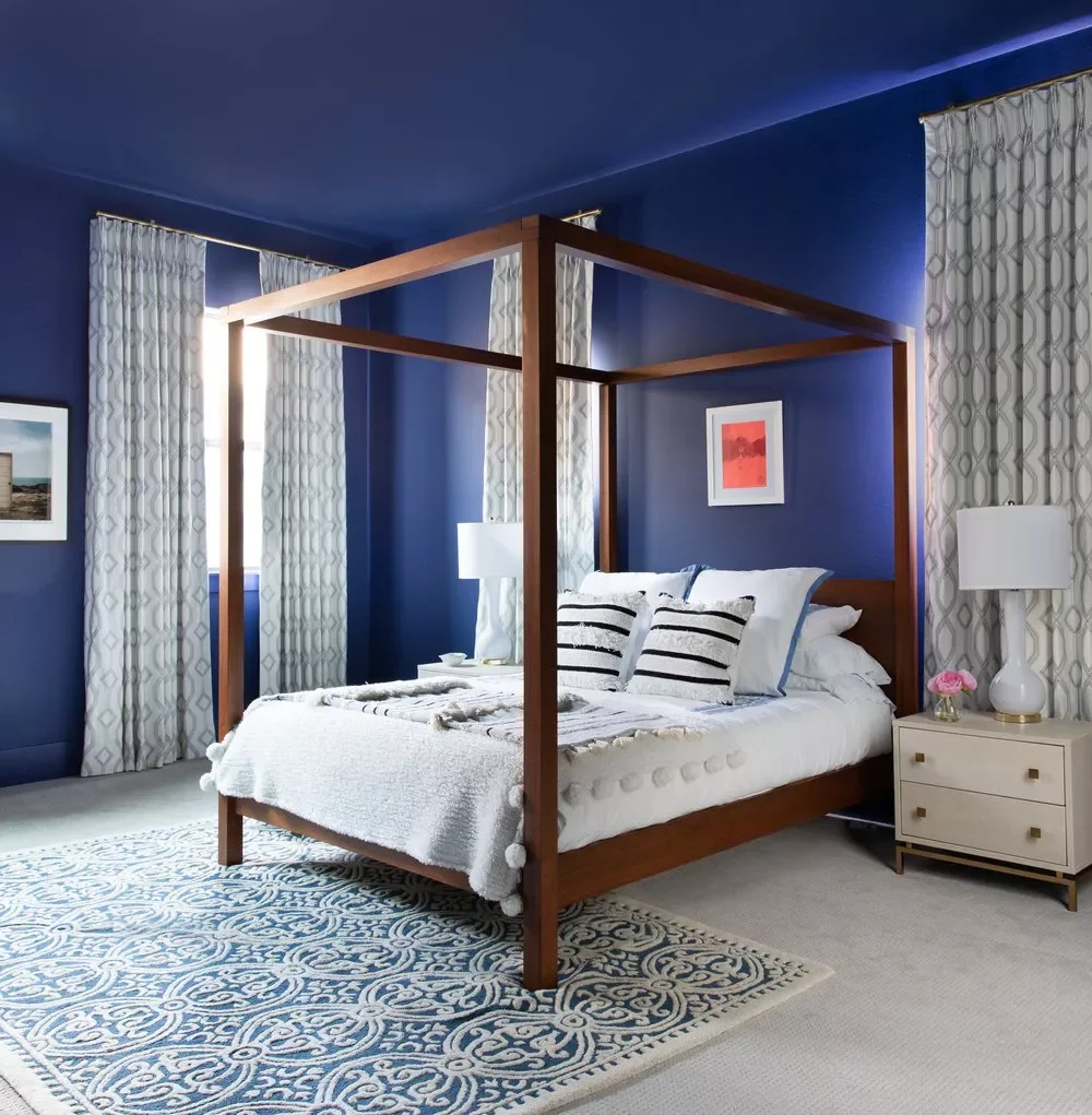 72 Contemporary Bedroom Design Ideas That Transform Your Space Cobalt Blue Walls