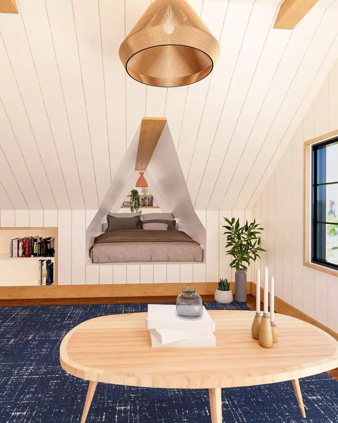 20 Breathtaking Attic Transformations That'll Inspire Your Next Project 16 Cocooned Bedroom