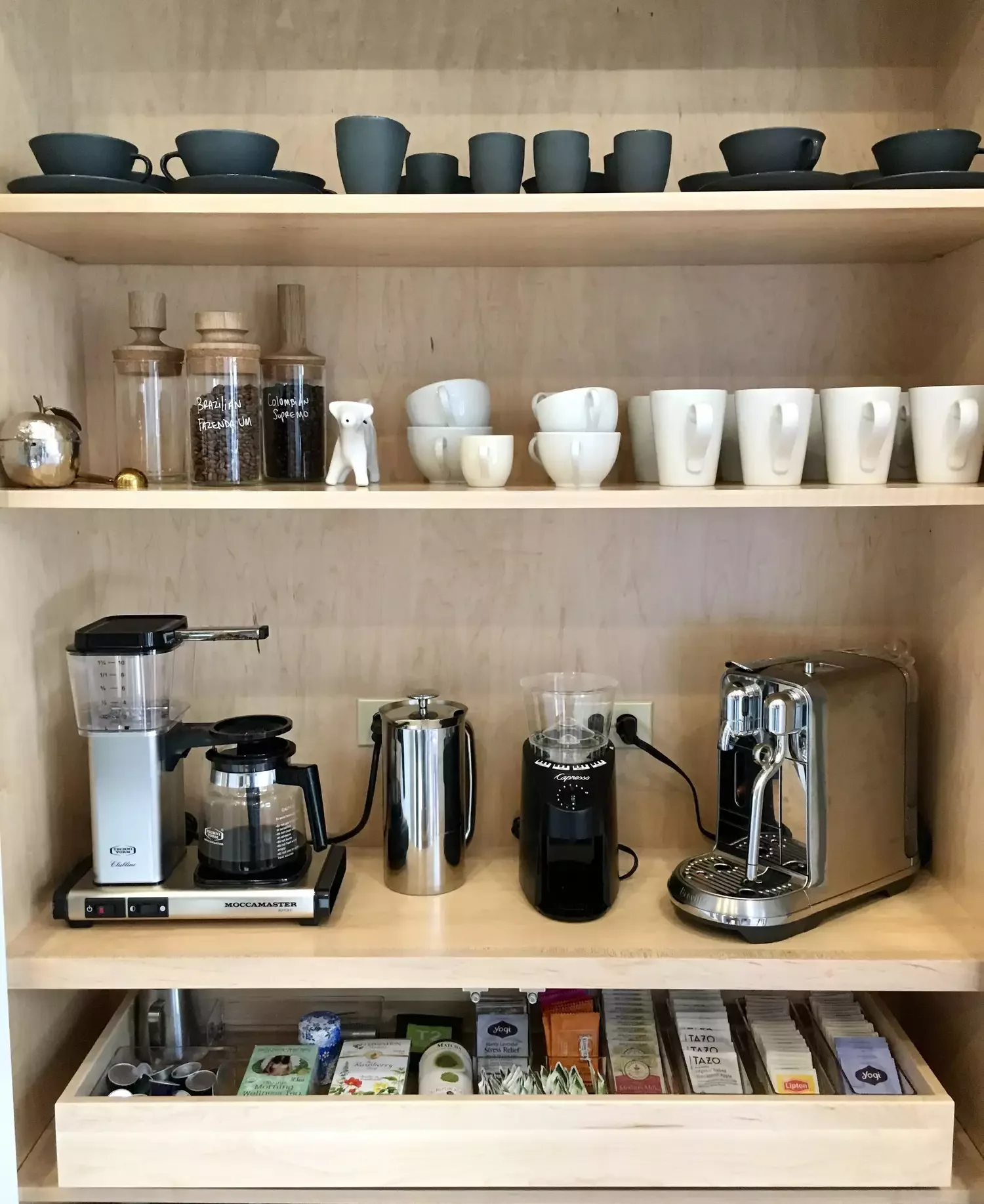 64 Stunning Kitchen Cabinet Ideas to Transform Your Space Coffee Station Cabinet
