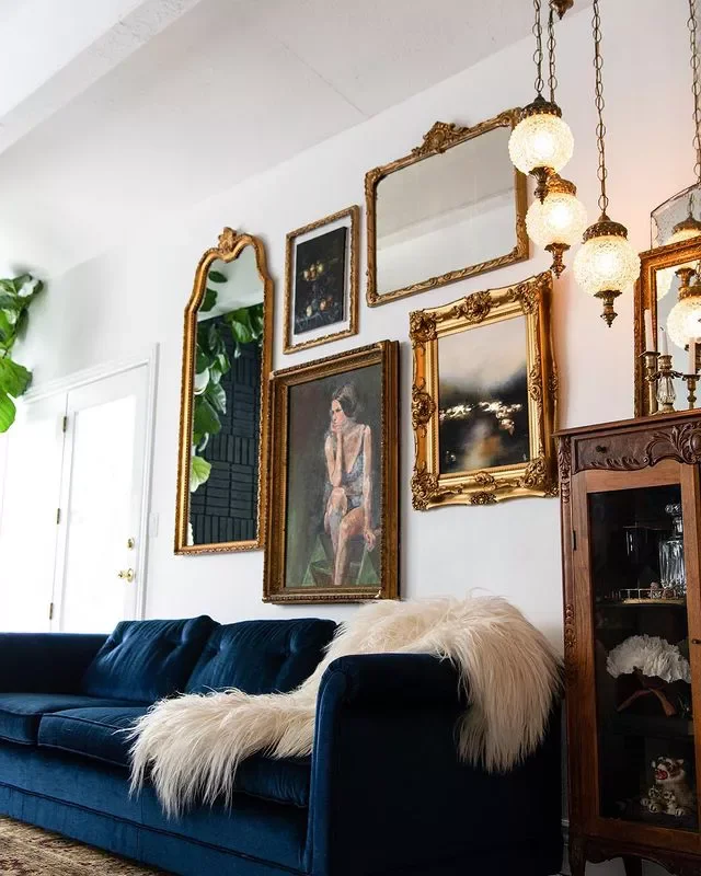 30 Statement-Making Living Room Wall Art Ideas That Transform Your Space 15 Collect Vintage Mirrors