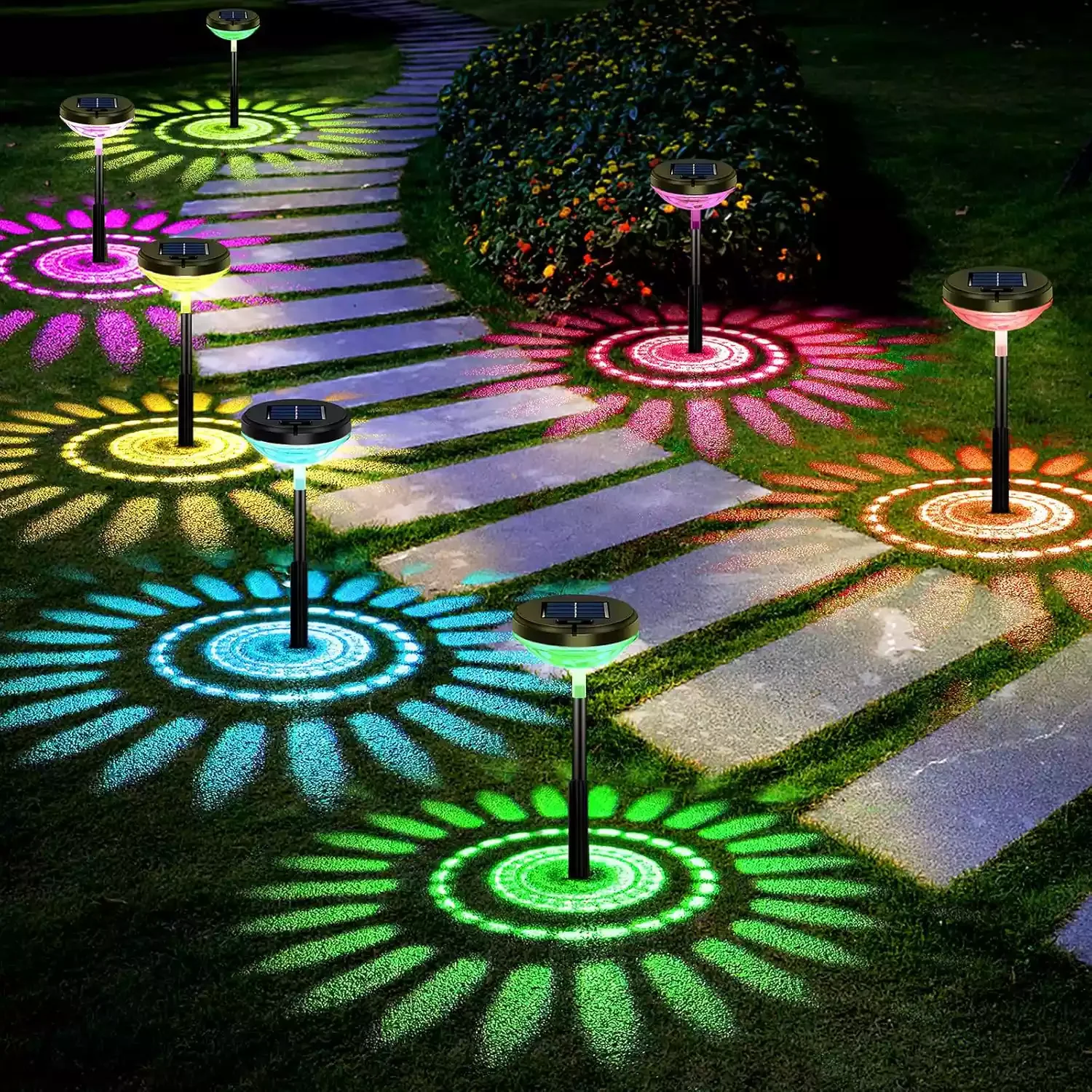 15 Stunning Garden Path Lighting Ideas That Transform Your Outdoor Space Color-Changing LED Path Lights