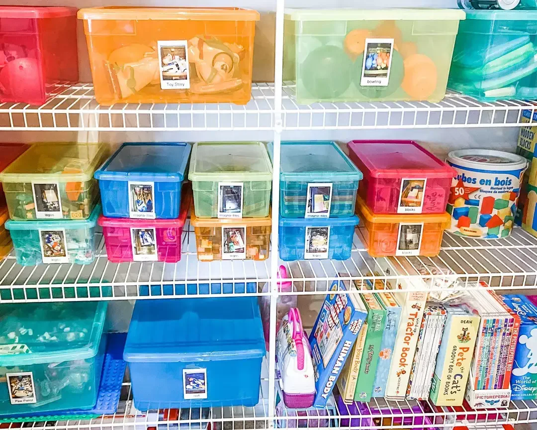 38 Creative LEGO Storage Solutions That'll Transform Your Home's Organization Game Color-Coded Lego Lidded Bins