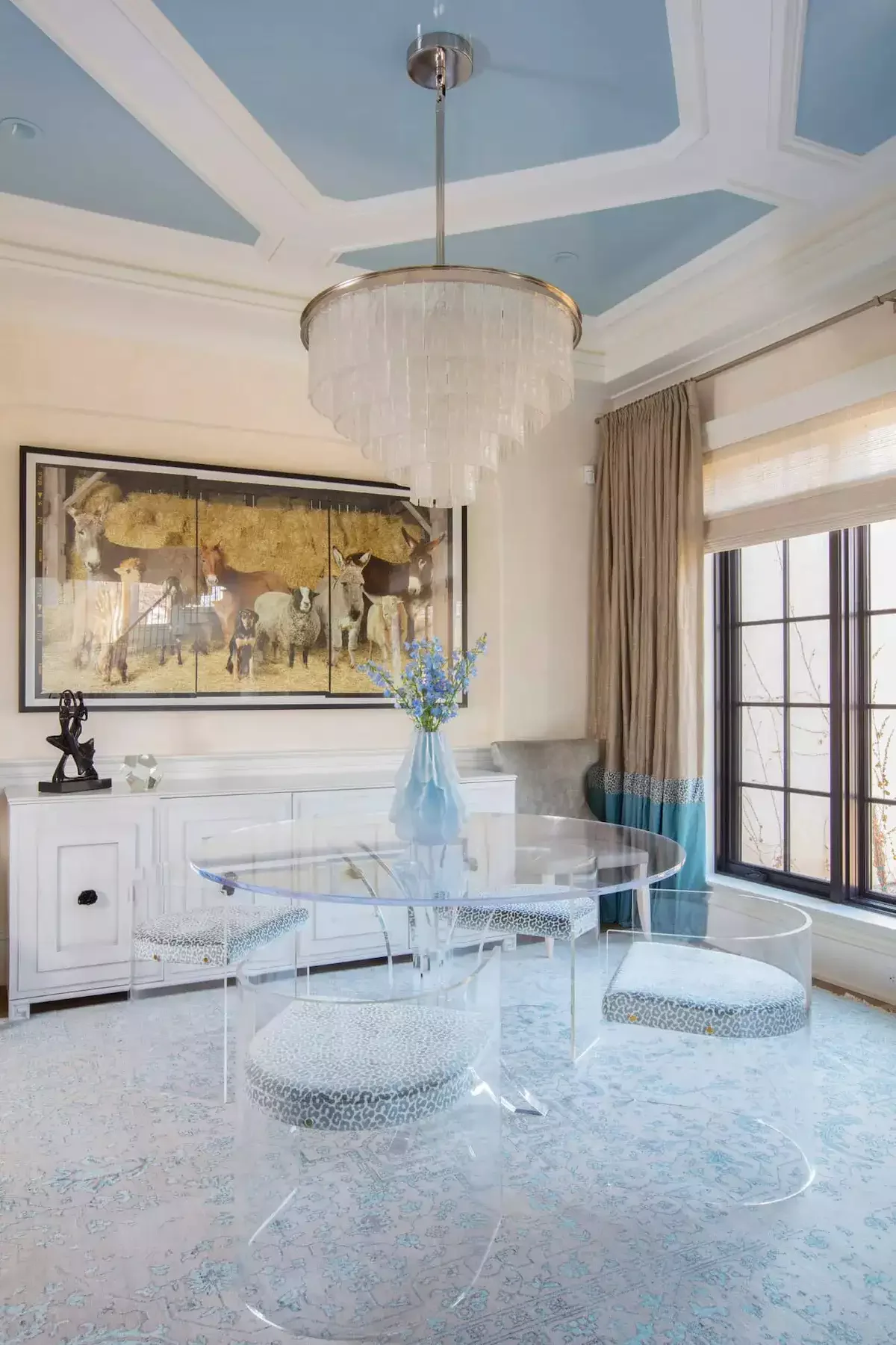 28 Stunning Coffered Ceiling Designs That Transform Any Room 13 Colorful Ceiling