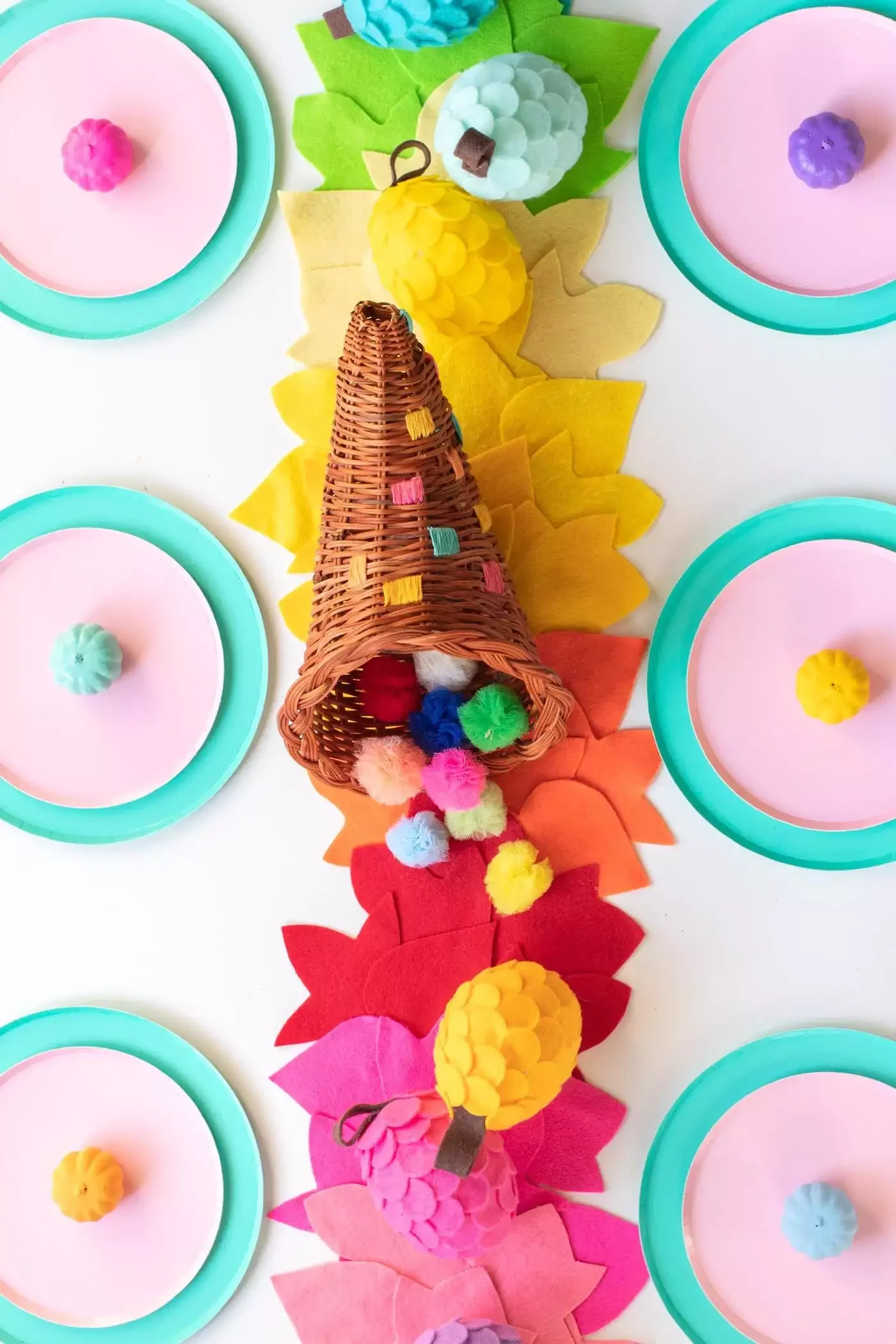 34 Creative Table Runner Ideas to Transform Your Dining Space Colorful Felt Table Runner