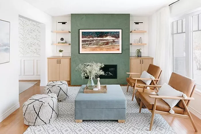 27 Stunning Linear Fireplace Ideas for Modern Homes That Combine Style and Easy Maintenance 9 Colorful Linear Fireplace
