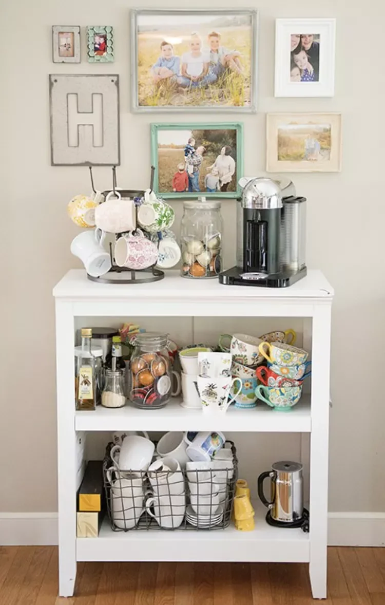 43 Stylish Coffee Bar Ideas That'll Transform Your Morning Routine Colorful Mug Collection