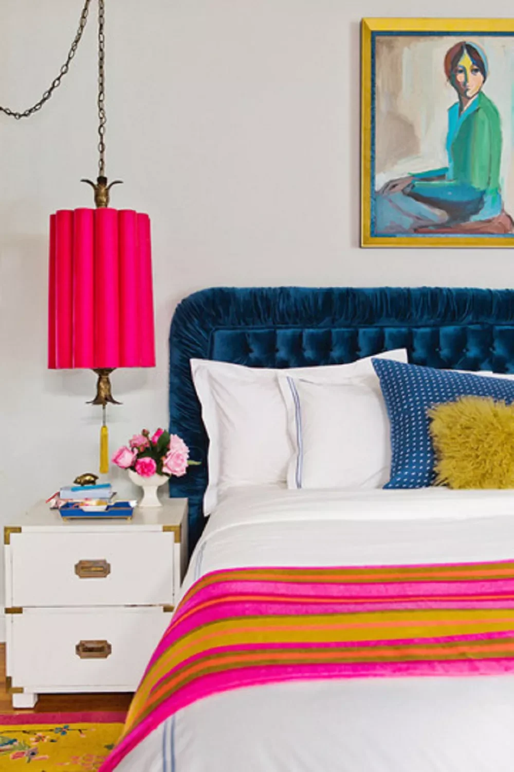 24 Brilliant Primary Bedroom Lighting Ideas That Transform Your Space 15 Colorful Pendant Lights in the Bedroom