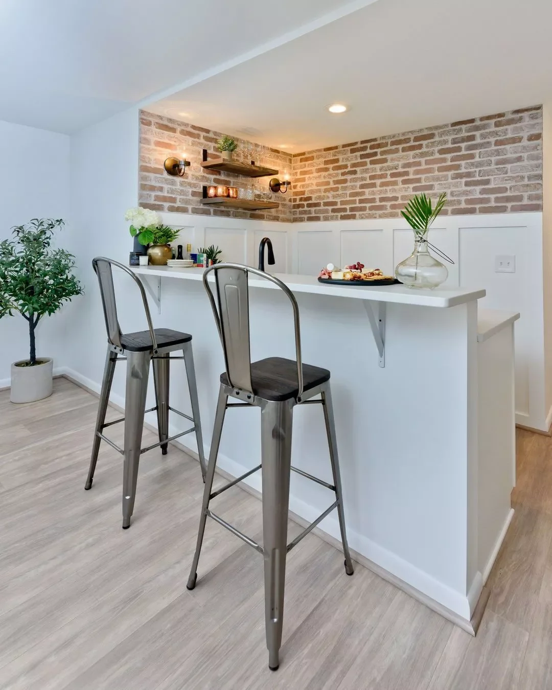 24 Creative Basement Wall Ideas That Will Transform Your Lower Level 13 Combine Brick With Board and Batten