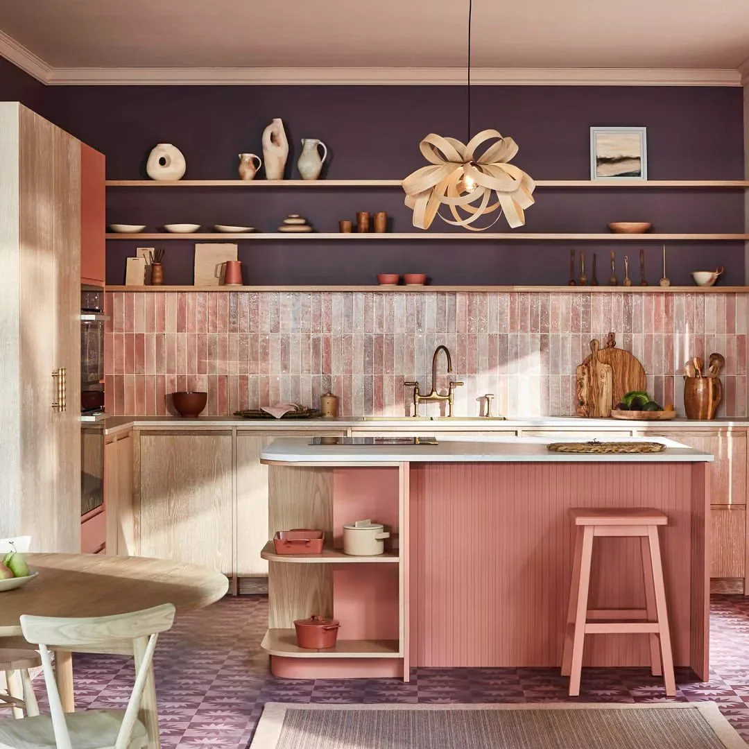 30 Stunning Pink Kitchen Designs That Show Why Pink Is the Ultimate Neutral 23 Combine Pinks and Purples