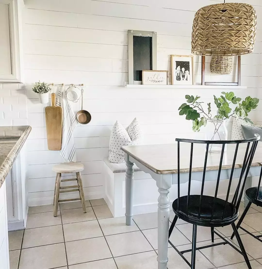 68 Charming Farmhouse Kitchen Ideas That Never Go Out of Style Comfortable Seating Nook