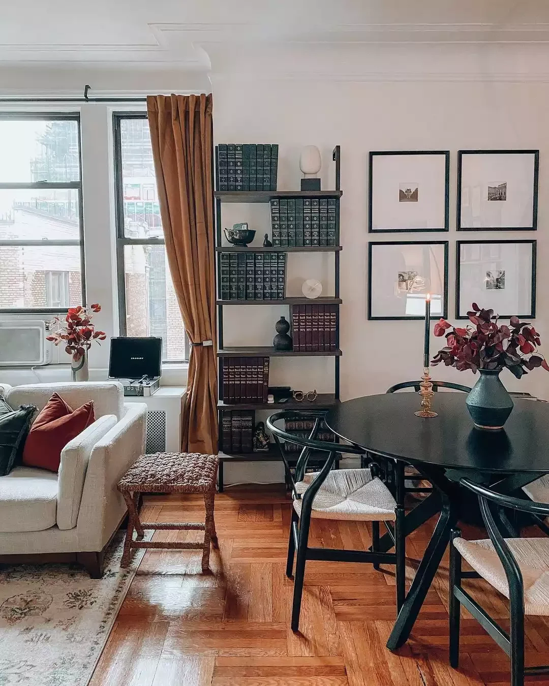 20 Brilliant Ways to Fit a Dining Table in Your Small Living Room 7 Complement Existing Furniture