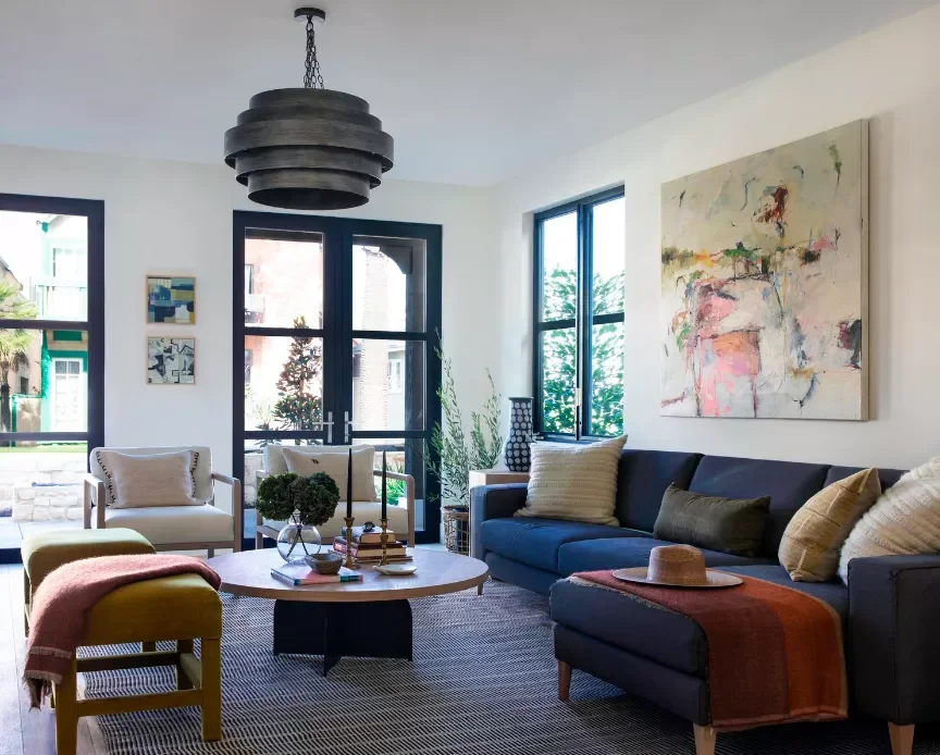 41 Stunning Black Sofa Living Room Ideas That Will Transform Your Space 6 Complement It With Modern Art