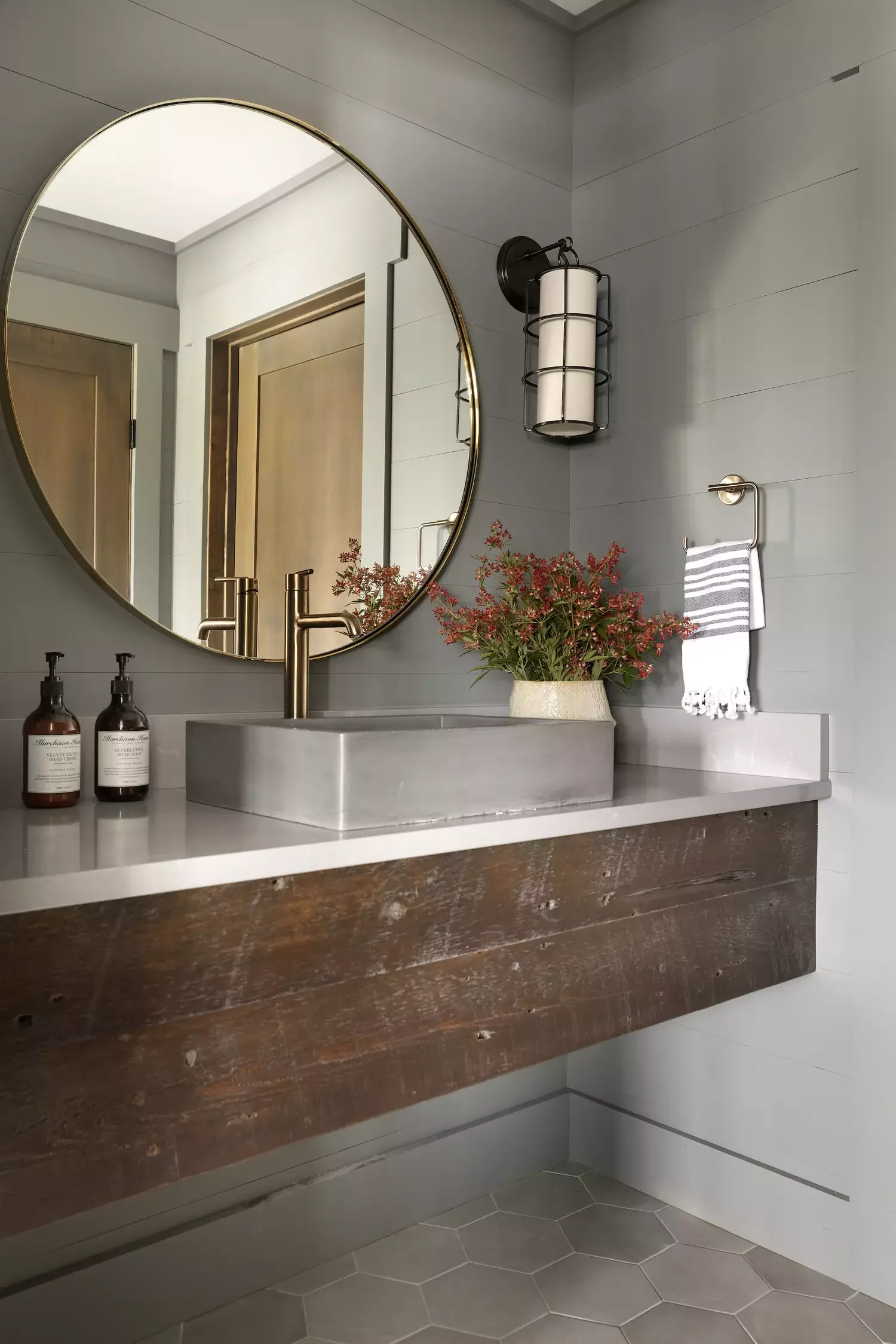 30 Professional Designer Paint Colors That Transform Any Bathroom 20 Concrete Gray