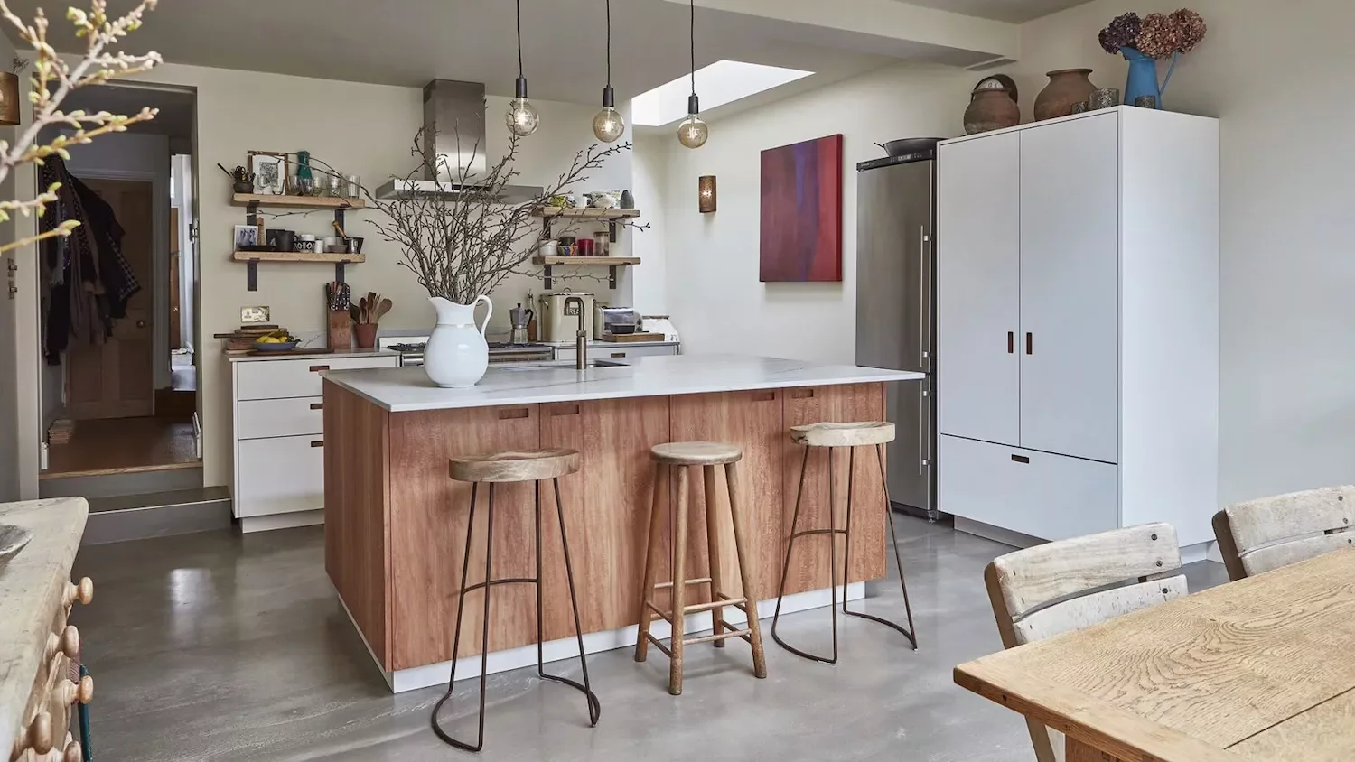 42 Gray Kitchen Ideas That Prove This Neutral Never Goes Out of Style Concrete Kitchen Floor