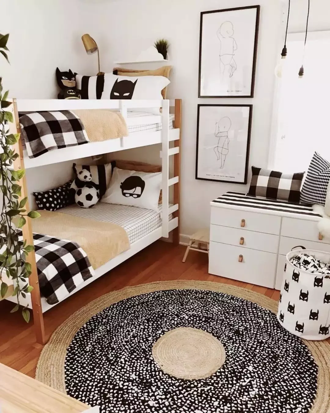 32 Stunning Black and White Bedroom Ideas That Will Transform Your Space 11 Consider Checkered Patterns