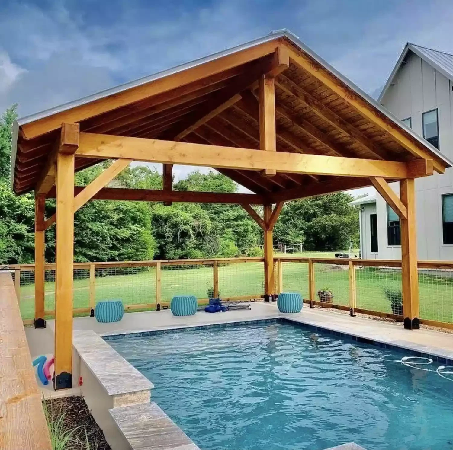 21 Creative Ways to Add Shade Around Your Pool Area 7 Construct a Pergola Over It
