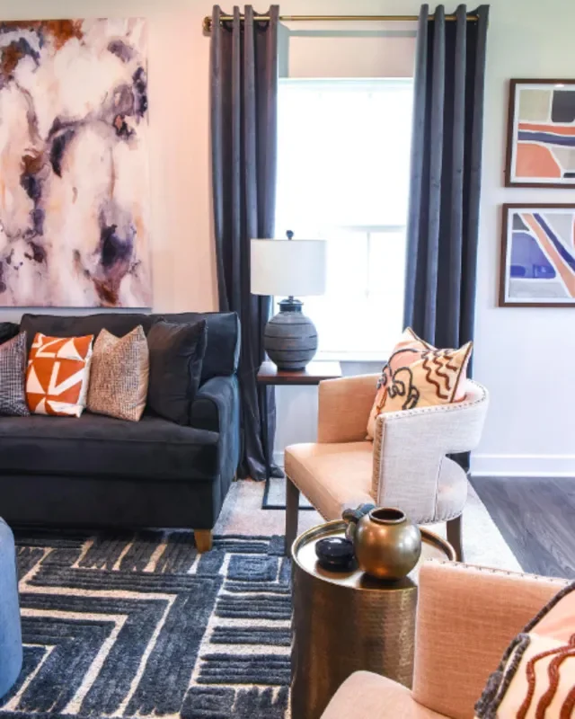 41 Stunning Black Sofa Living Room Ideas That Will Transform Your Space 18 Contrast It With Orange