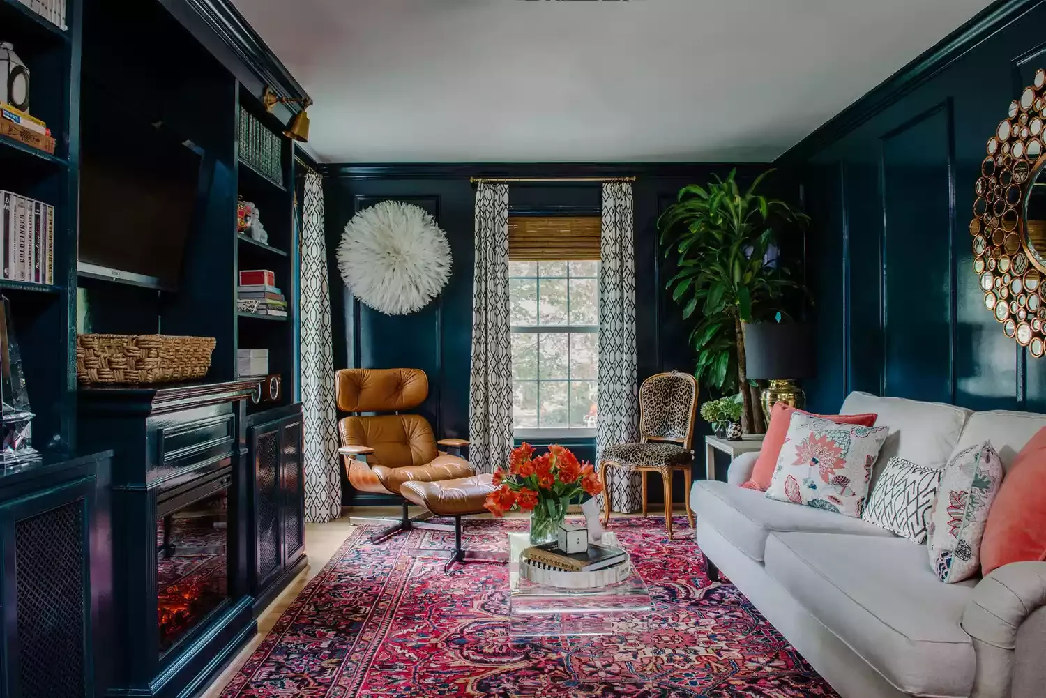 47 Stunning Blue Living Room Ideas That Work With Any Design Style 11 Contrasting Color Accents